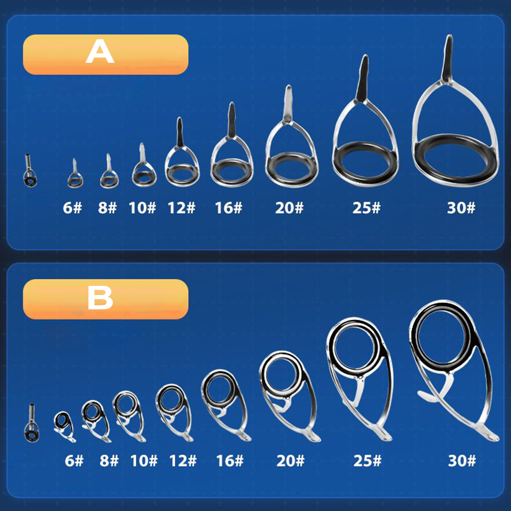 Fishing Rod Repair Kit - 9 Pcs 낚싯대 가이드 세라믹 링