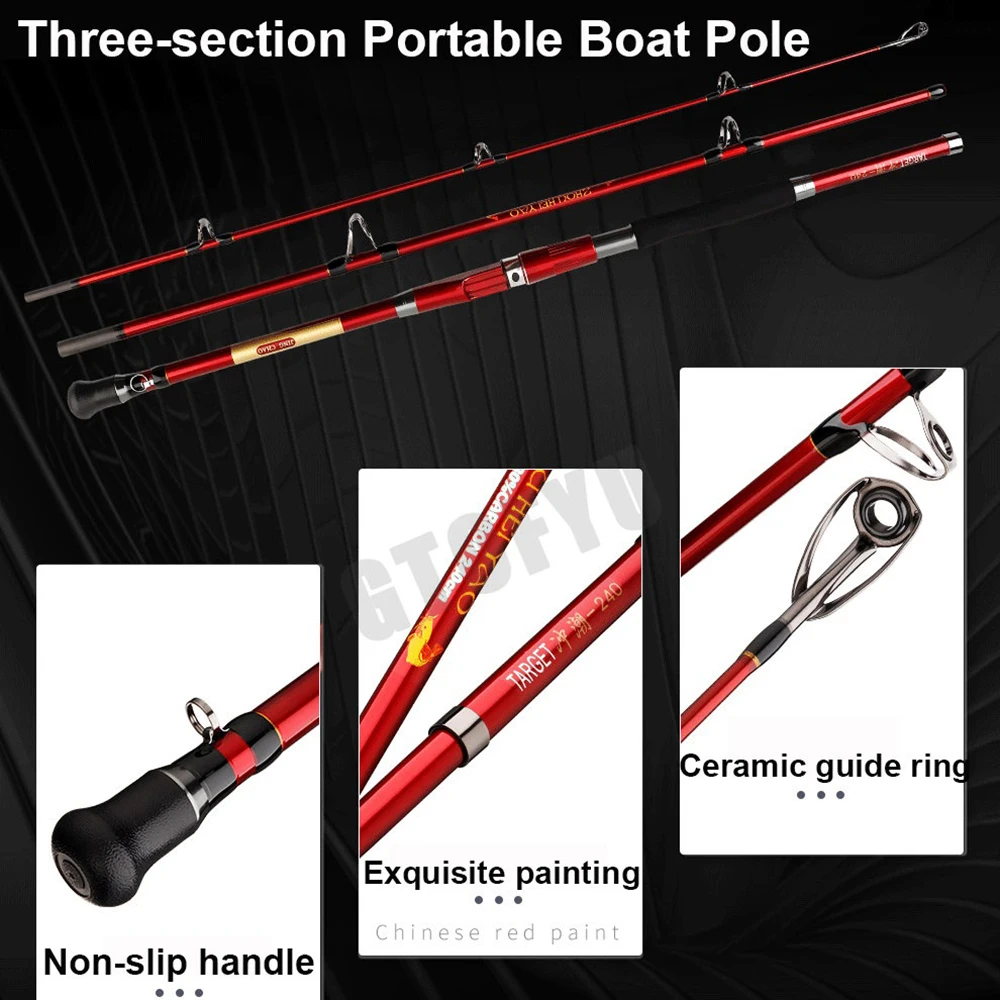1.8M 2.1M 2.4M 휴대용 3피스 낚싯대 여행  - Fishing Rod Surf 리뷰 및 가격