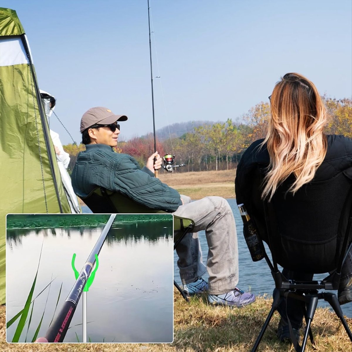[대세일] 지상용 낚싯대 거치대, 확장형 텔레스코픽 낚 - Fishing Rod Holder 리뷰 및 가격